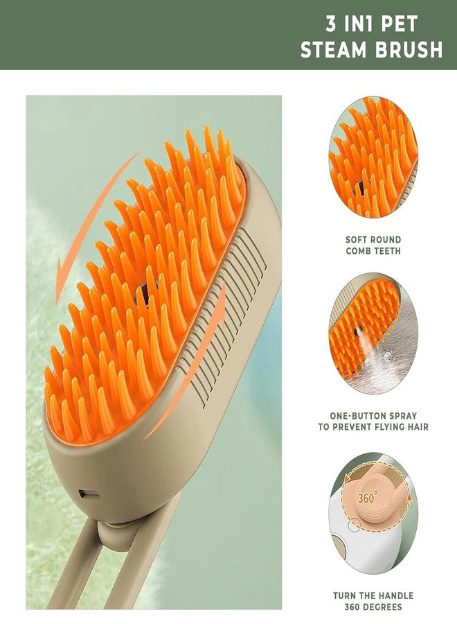 BRAVIK Pet Hair Brush for Dogs & Cats 3 in1 Water Steam Brush Silicone Hair Comb, Multifunctional Water Brush Spa for Dogs Steamy Brush for Pet - Image 2